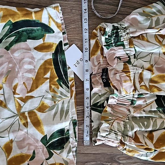OPT Tropical Crop Top Short Vacation Outfit Set S NWT - Picture 7 of 8